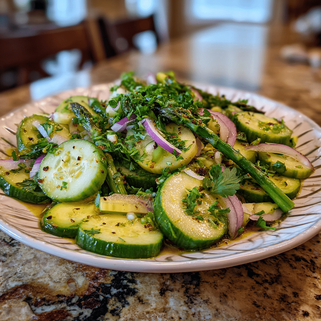 Cucumber and Asparagus Salad